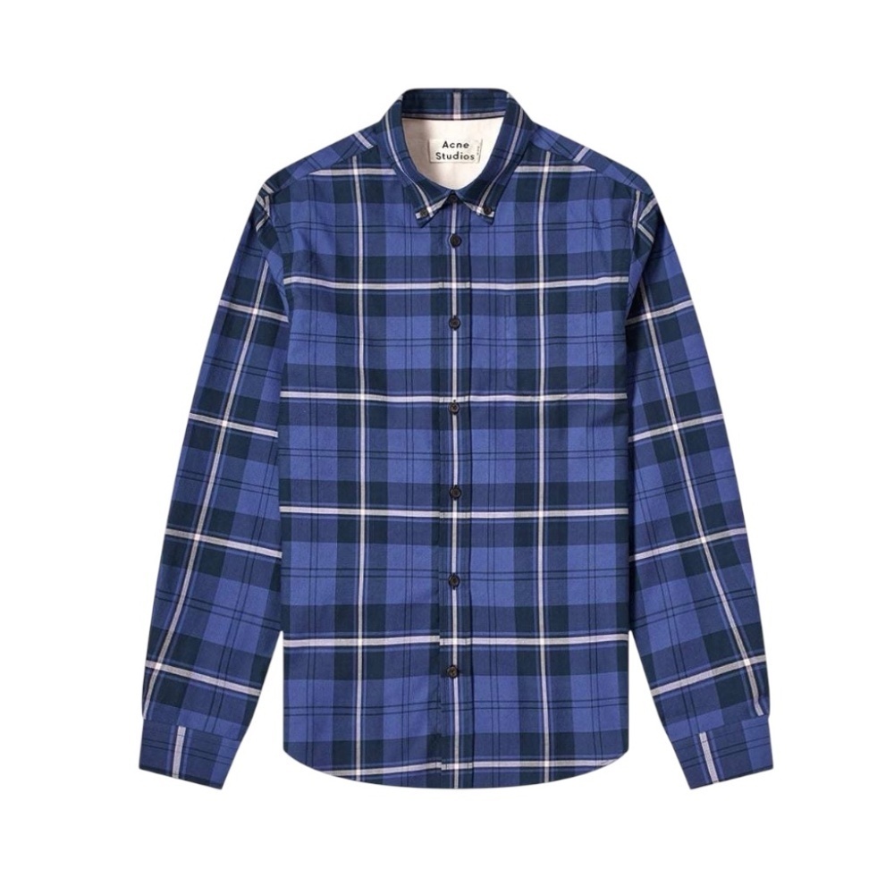 Acne Studios Sarkis Plaid Button Down Shirt